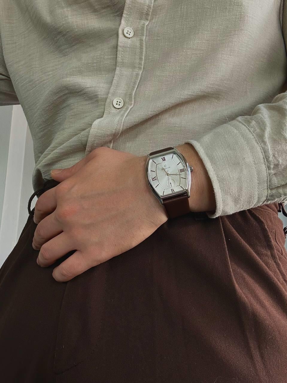 C.S Dark Brown Cord Vintage Wristhwatch