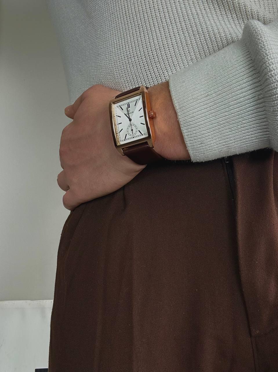 C.S Light Brown Cord Vintage Wristhwatch