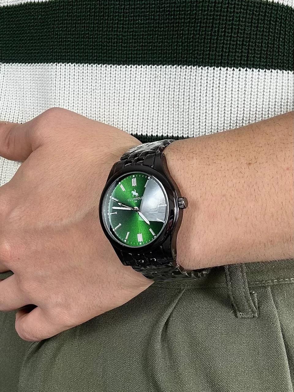 C.L Polo Green Screen Old Money Wristhwatch