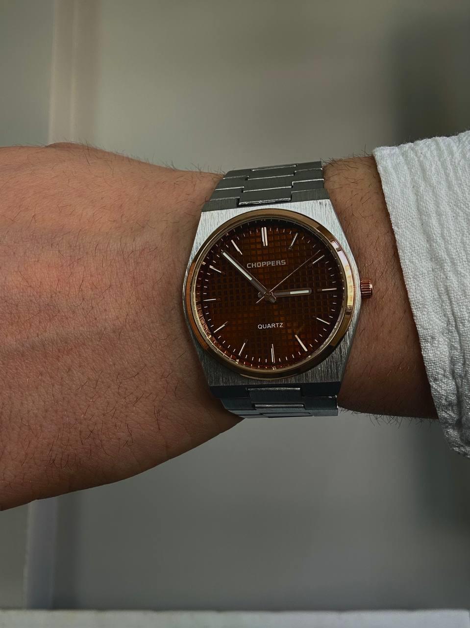 C.S Silver Cord Brown Screen Vintage Wristhwatch