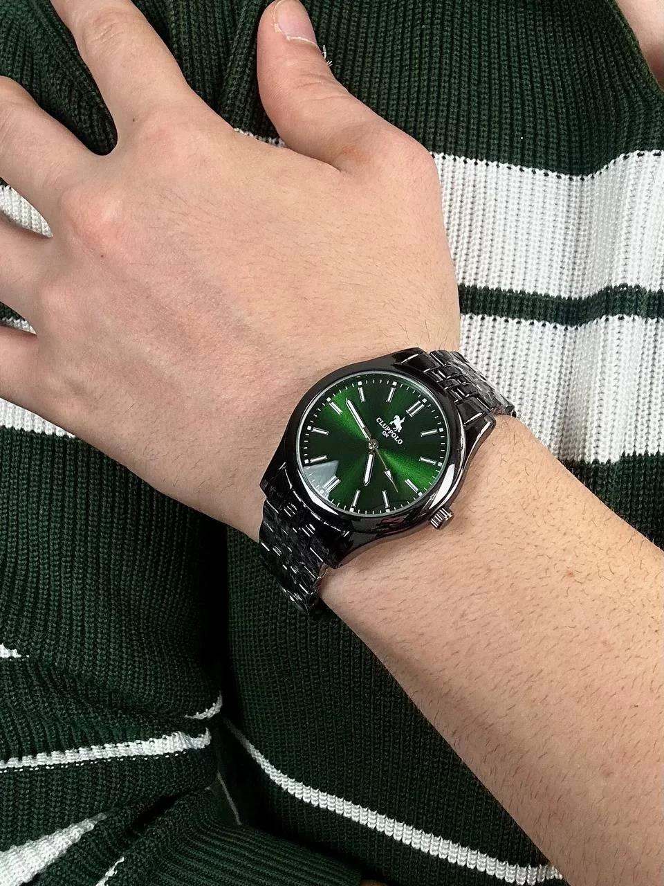 C.L Polo Green Screen Old Money Wristhwatch