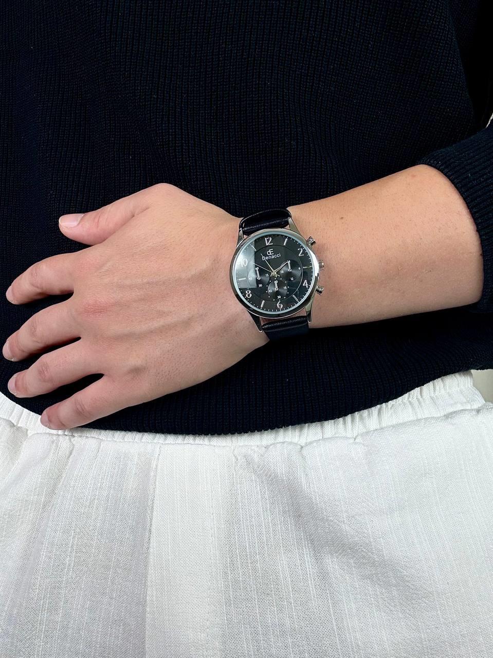 Denacci Black Cord Old Money Wristhwatch