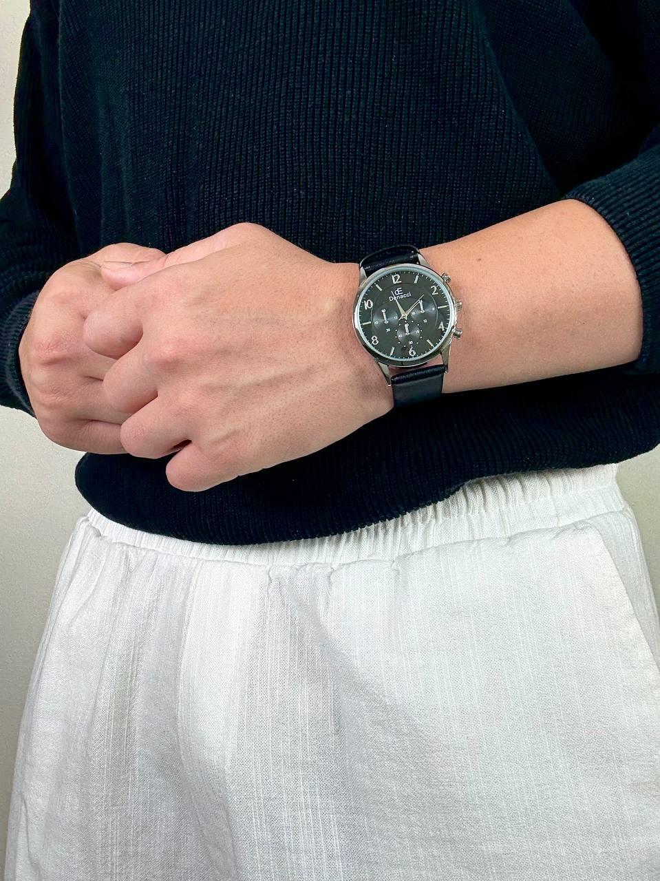 Denacci Black Cord Old Money Wristhwatch