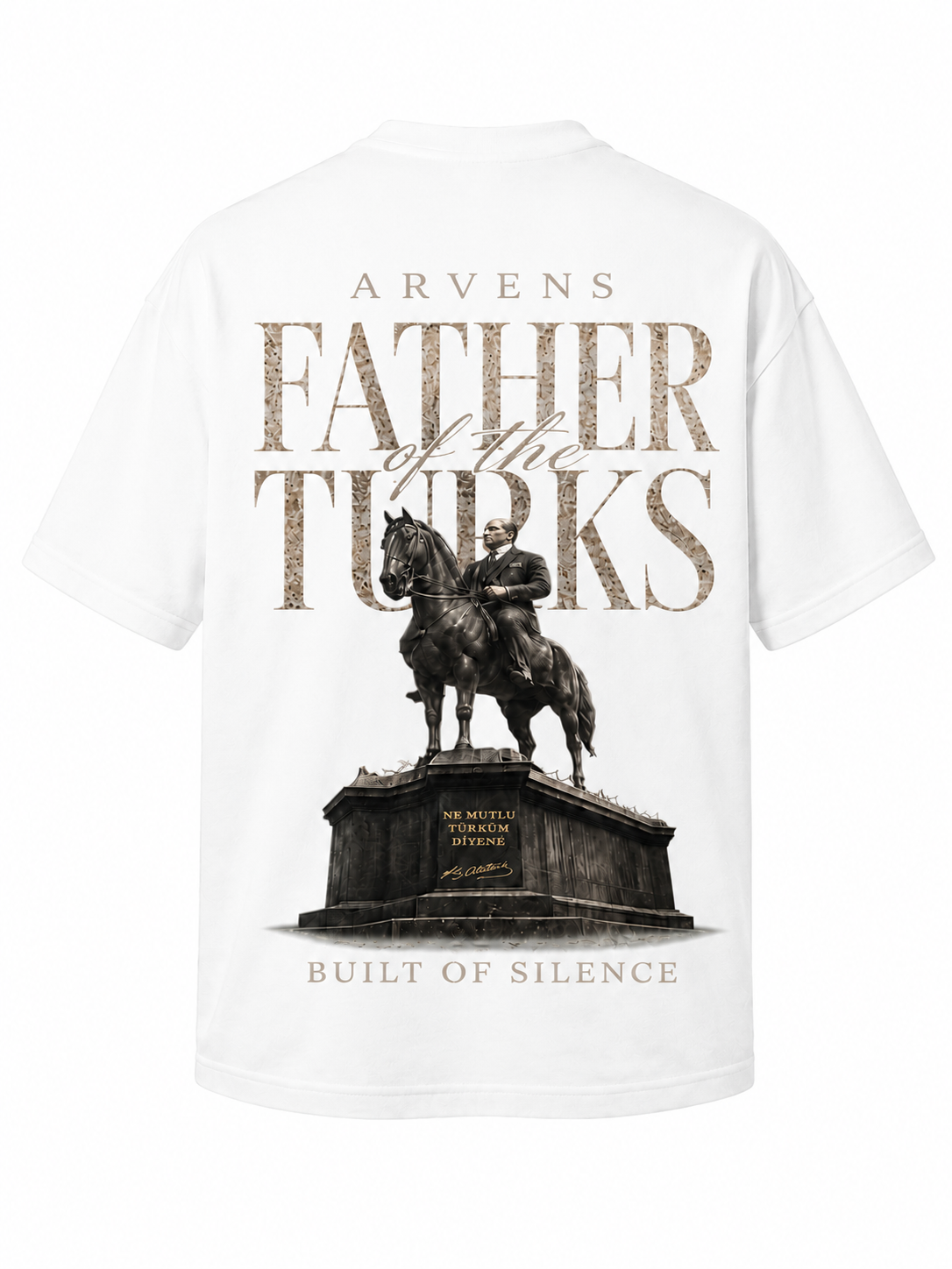 Father Of Turks Premıum Beyaz Oversize T-shırt