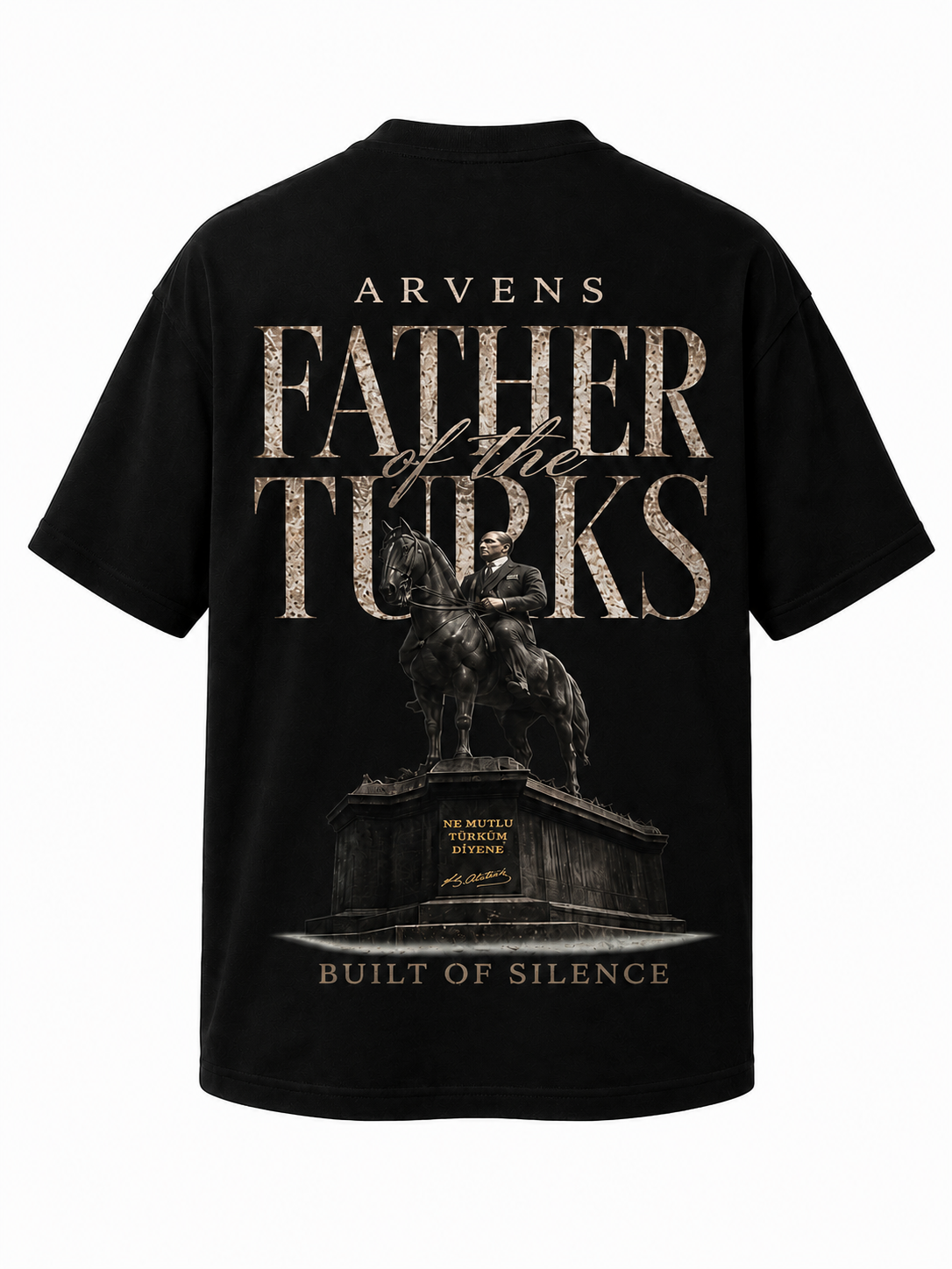 Father Of Turks Premıum Siyah Oversize T-shırt