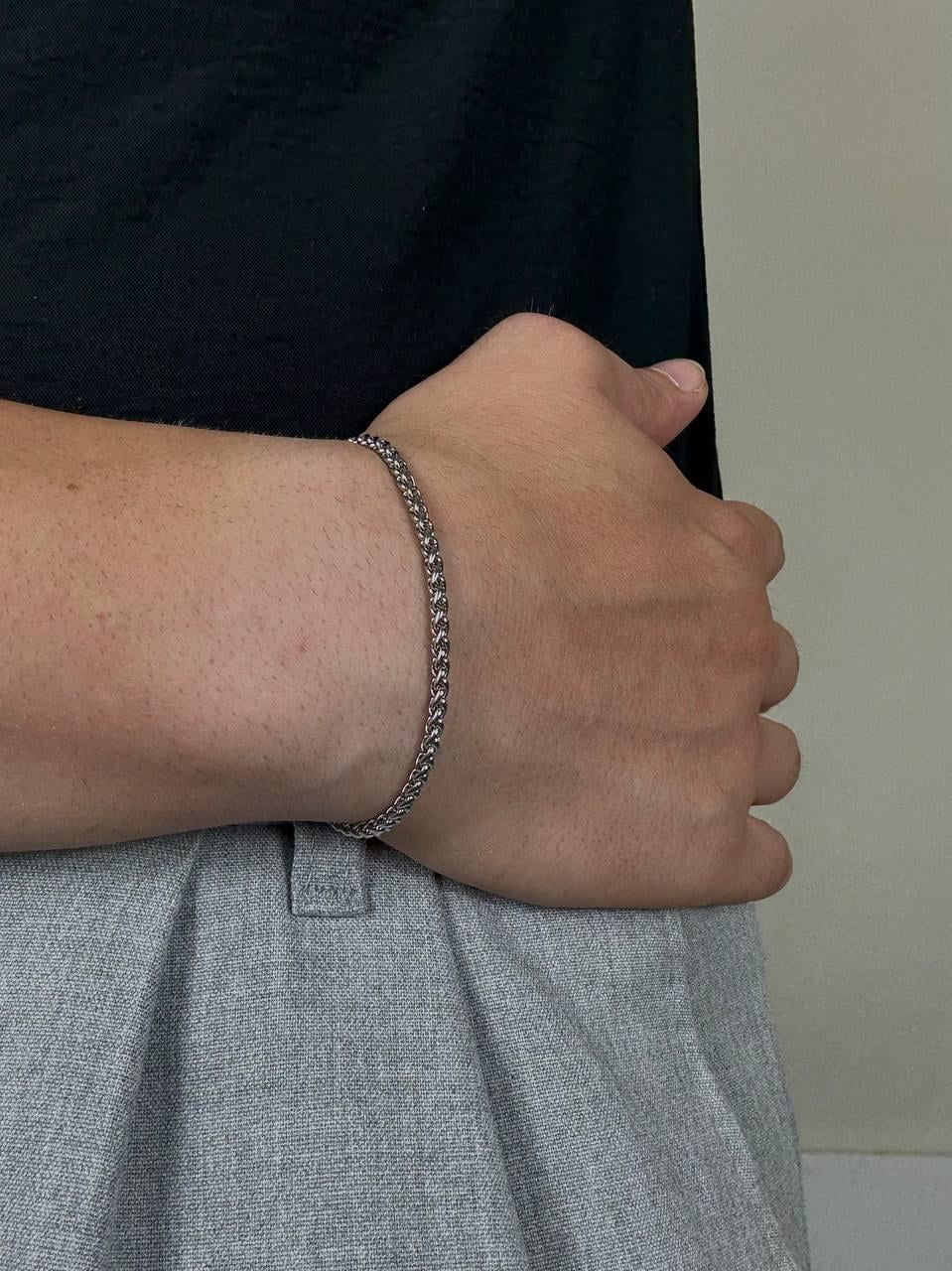 Flat Cylinder Chain Bracelet