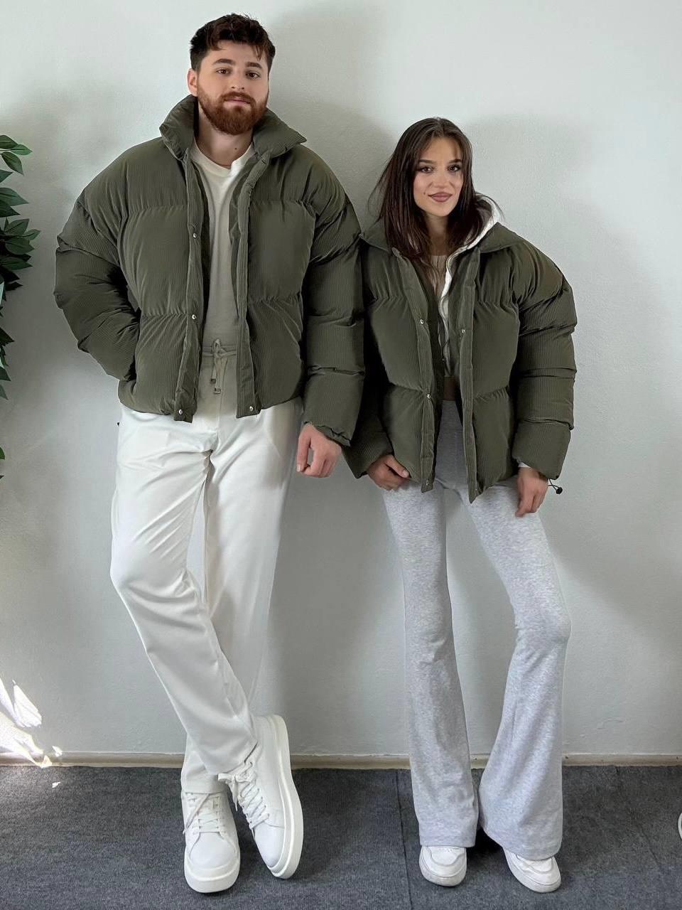Frostline Haki Couple (Çift) Oversize Fit Premium Şişme Mont