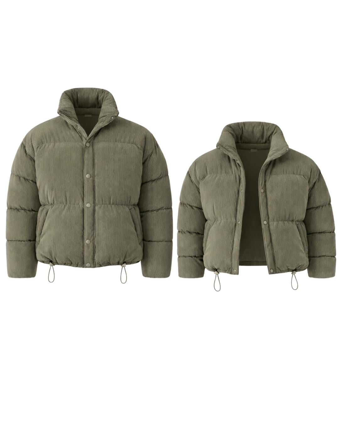Frostline Haki Couple (Çift) Oversize Fit Premium Şişme Mont
