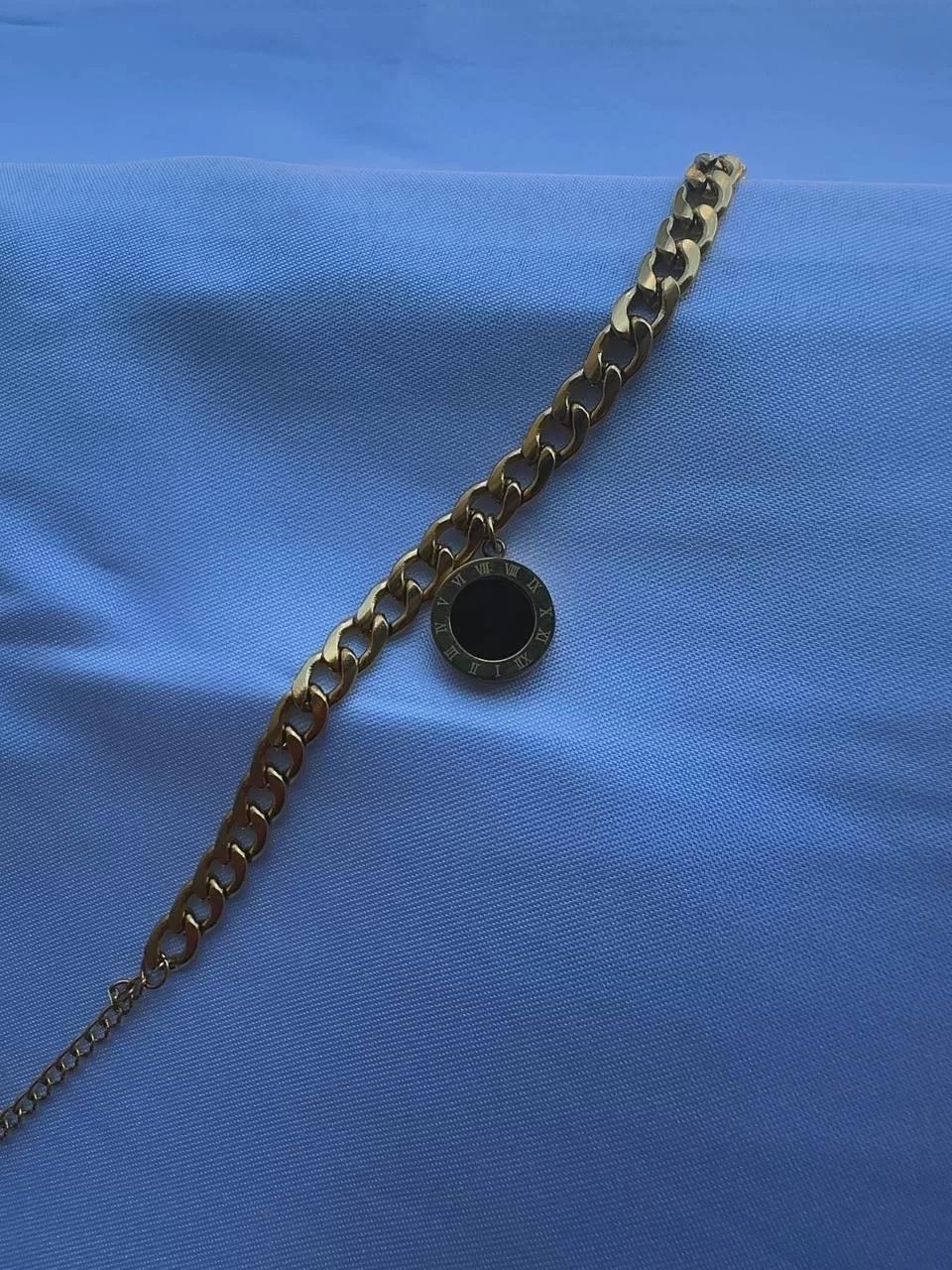 Gold Black Stone Bracelet