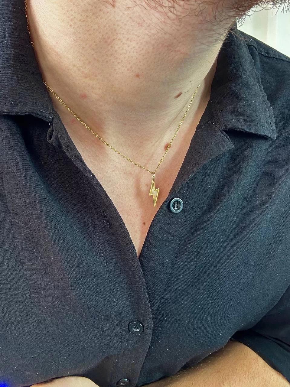 Gold Lightning Chain Necklace