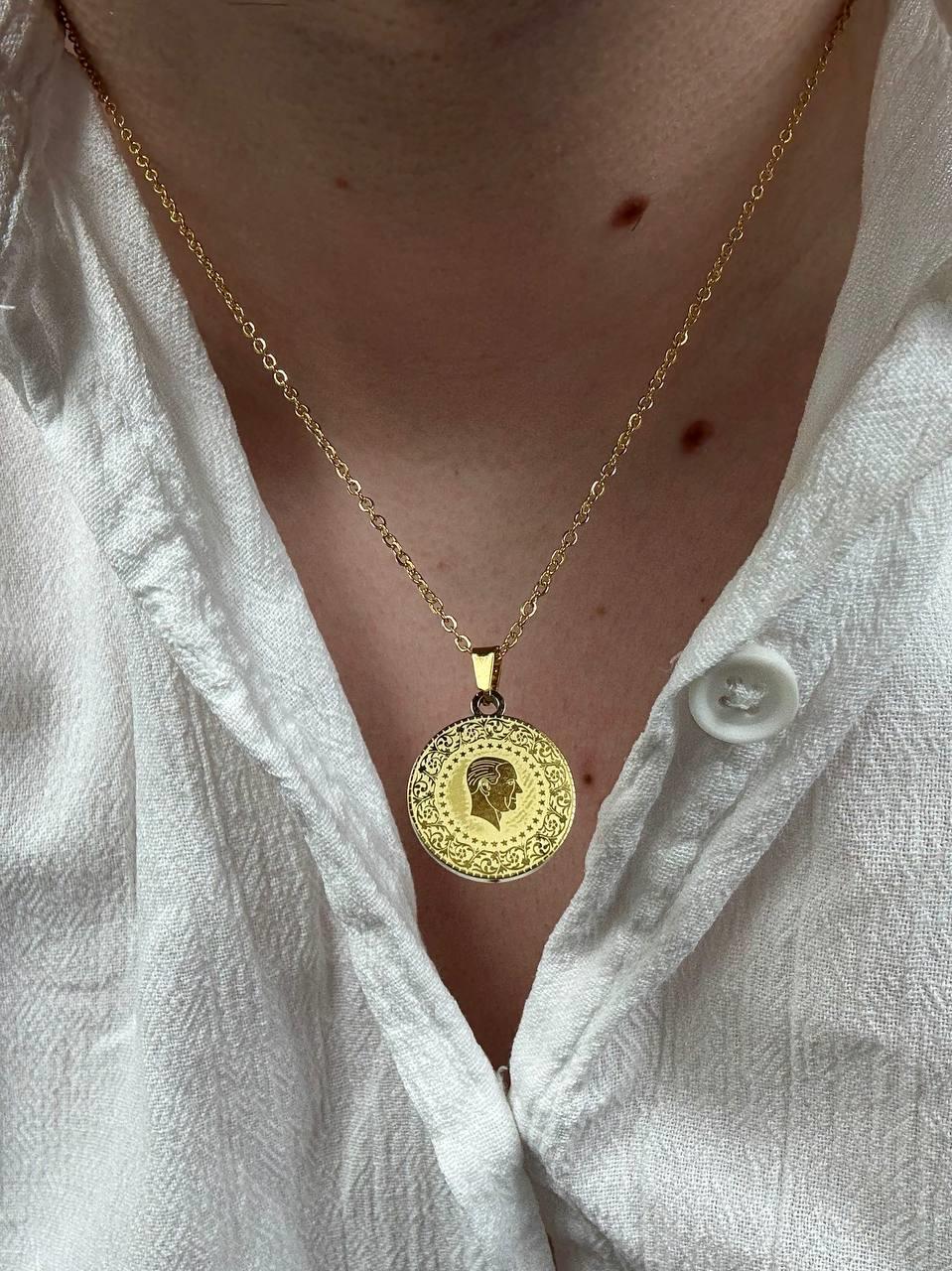 Gold M.Kemal Atatürk Necklace