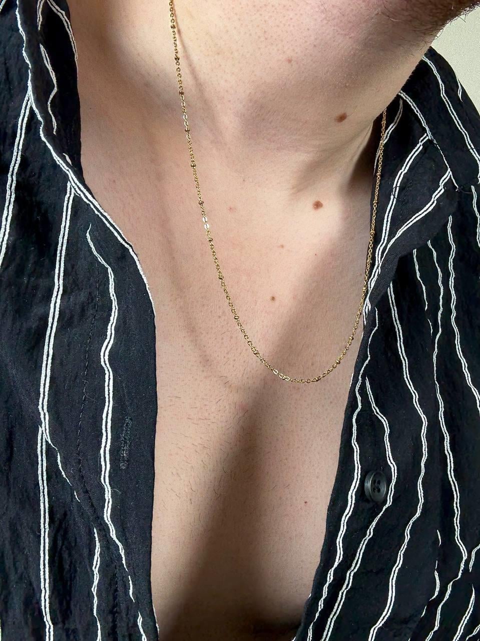 Gold Slim Ball Necklace