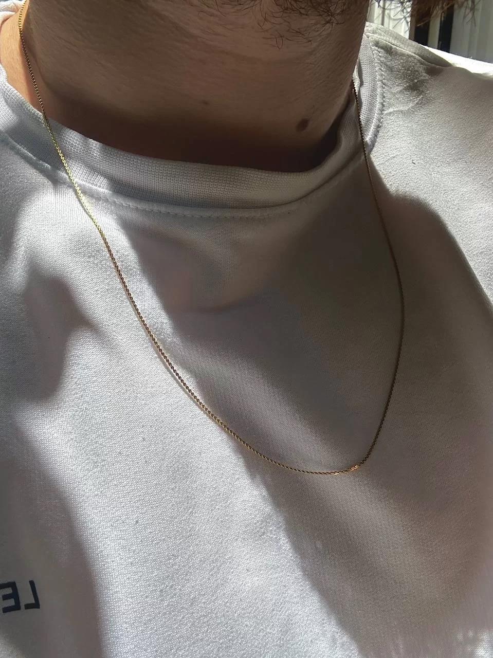 Gold Slim Detail Necklace