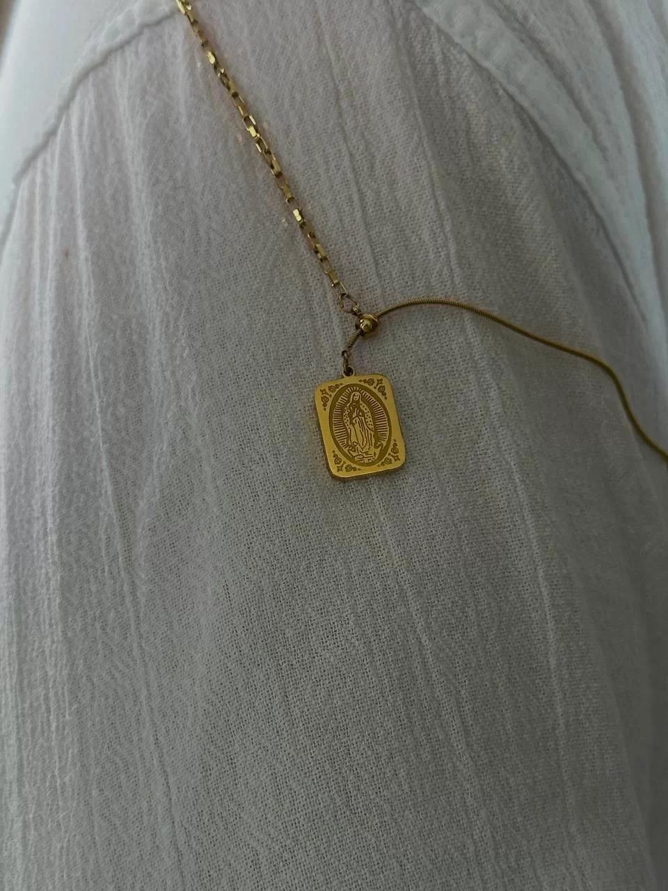 Gold Virgin Mary Necklace