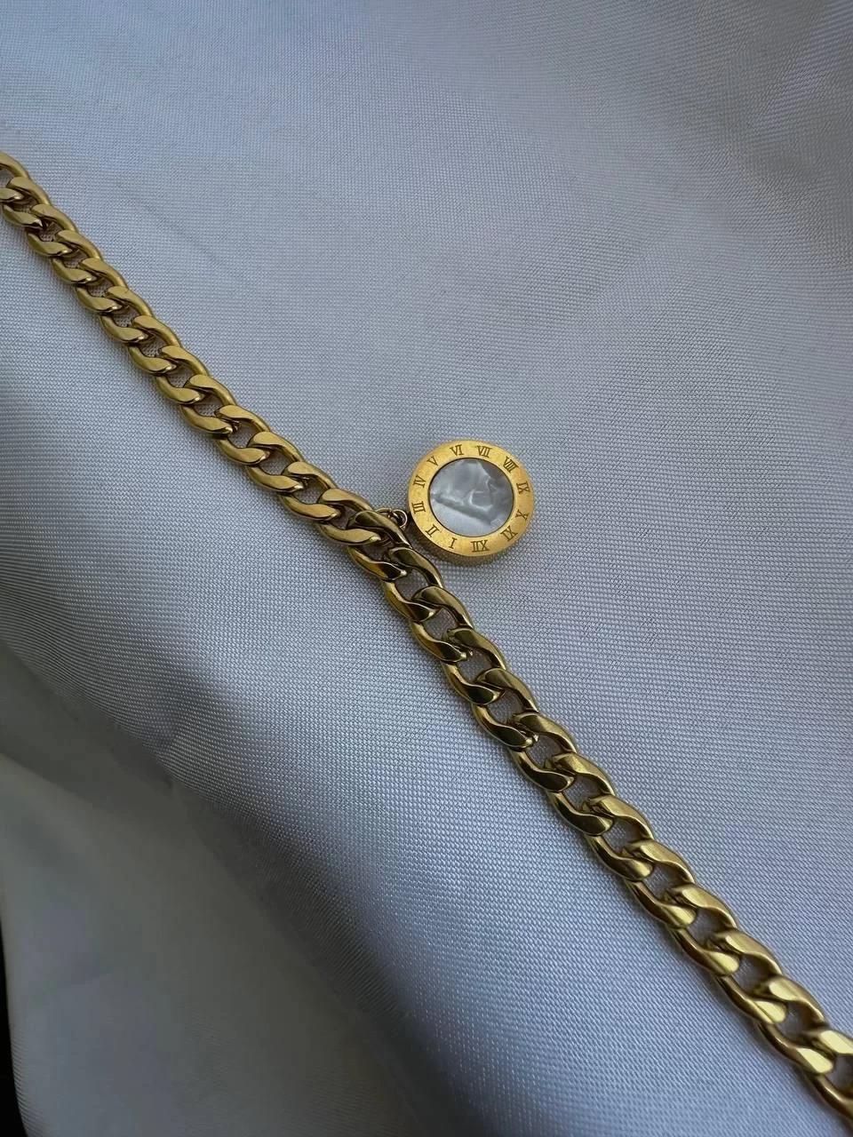 Gold White Stone Bracelet