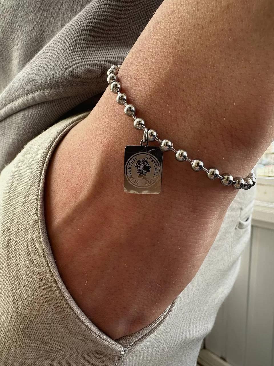 Silver Elizabeth Detail Bracelet