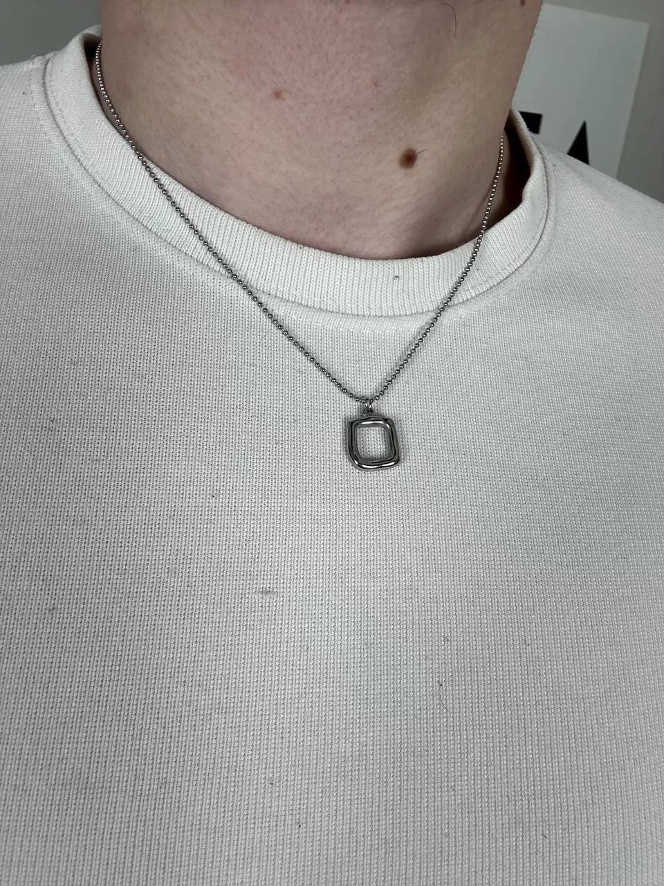 Silver Frame Necklace