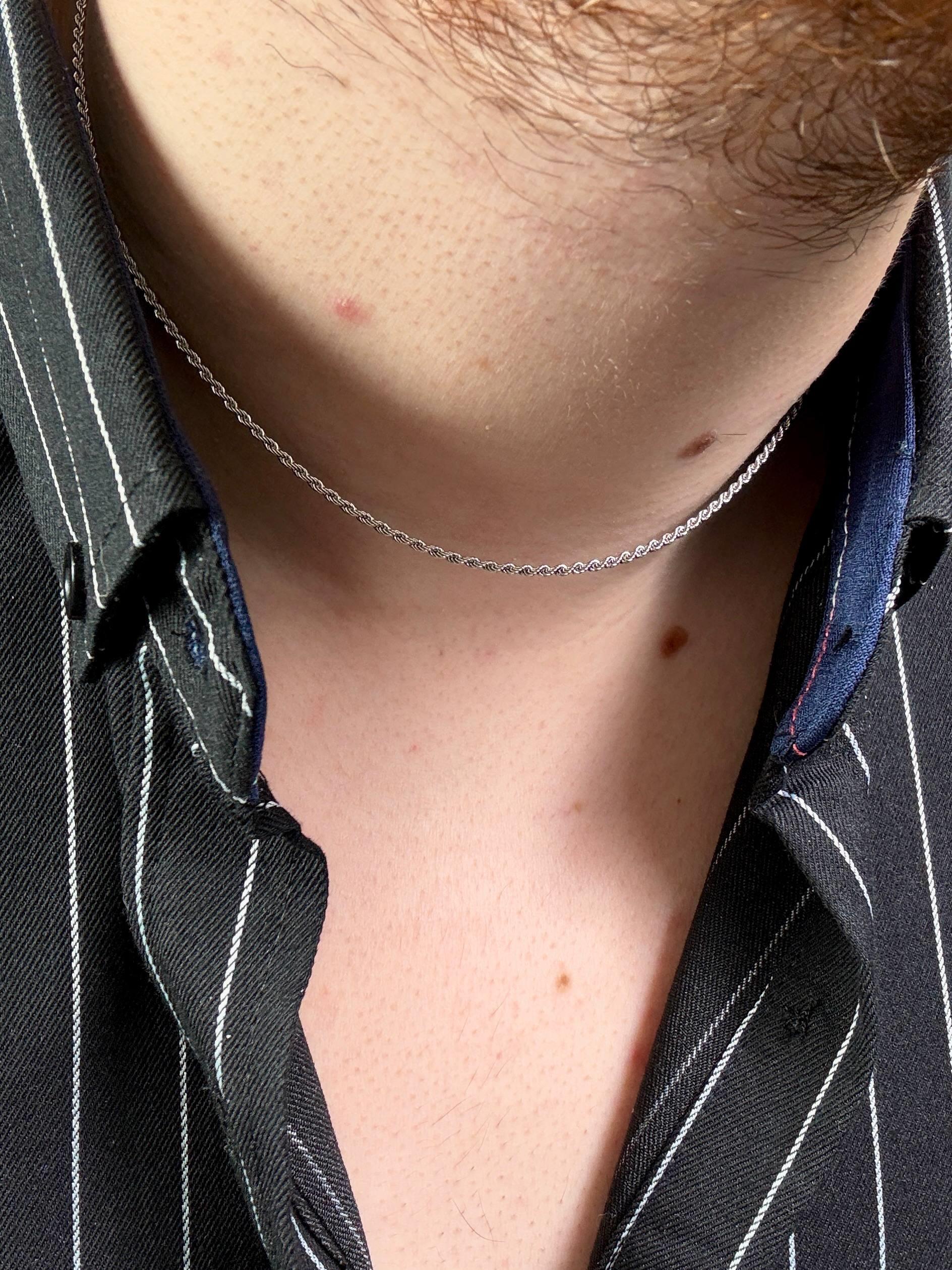Silver Short Auger Necklace