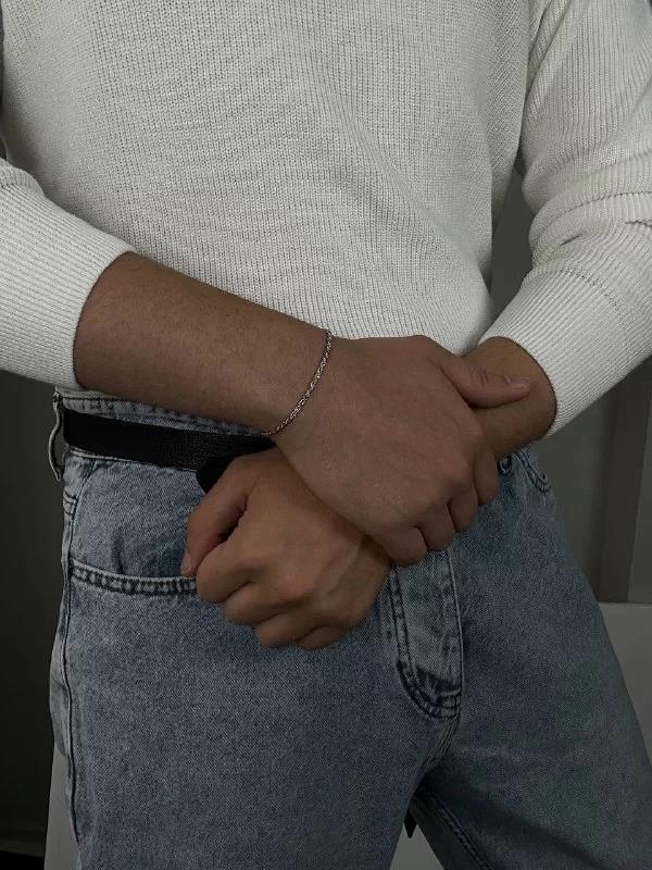 Silver Slim Auger Bracelet