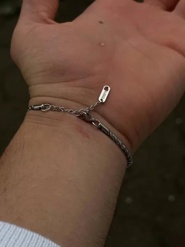Silver Slim Auger Bracelet