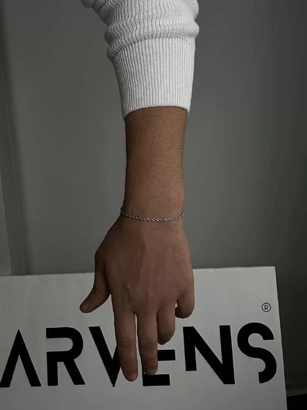 Silver Slim Auger Bracelet