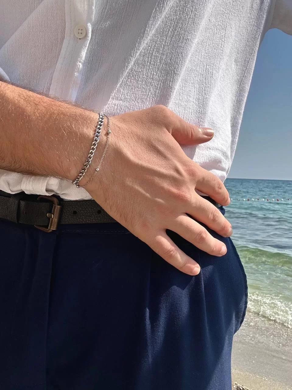 Silver Slim Detail Bracelet