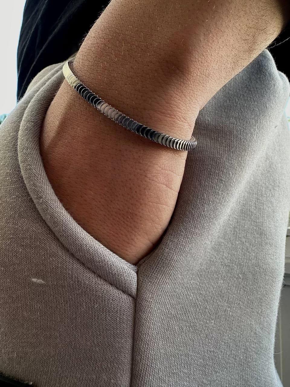 Silver Slim Snake Bracelet