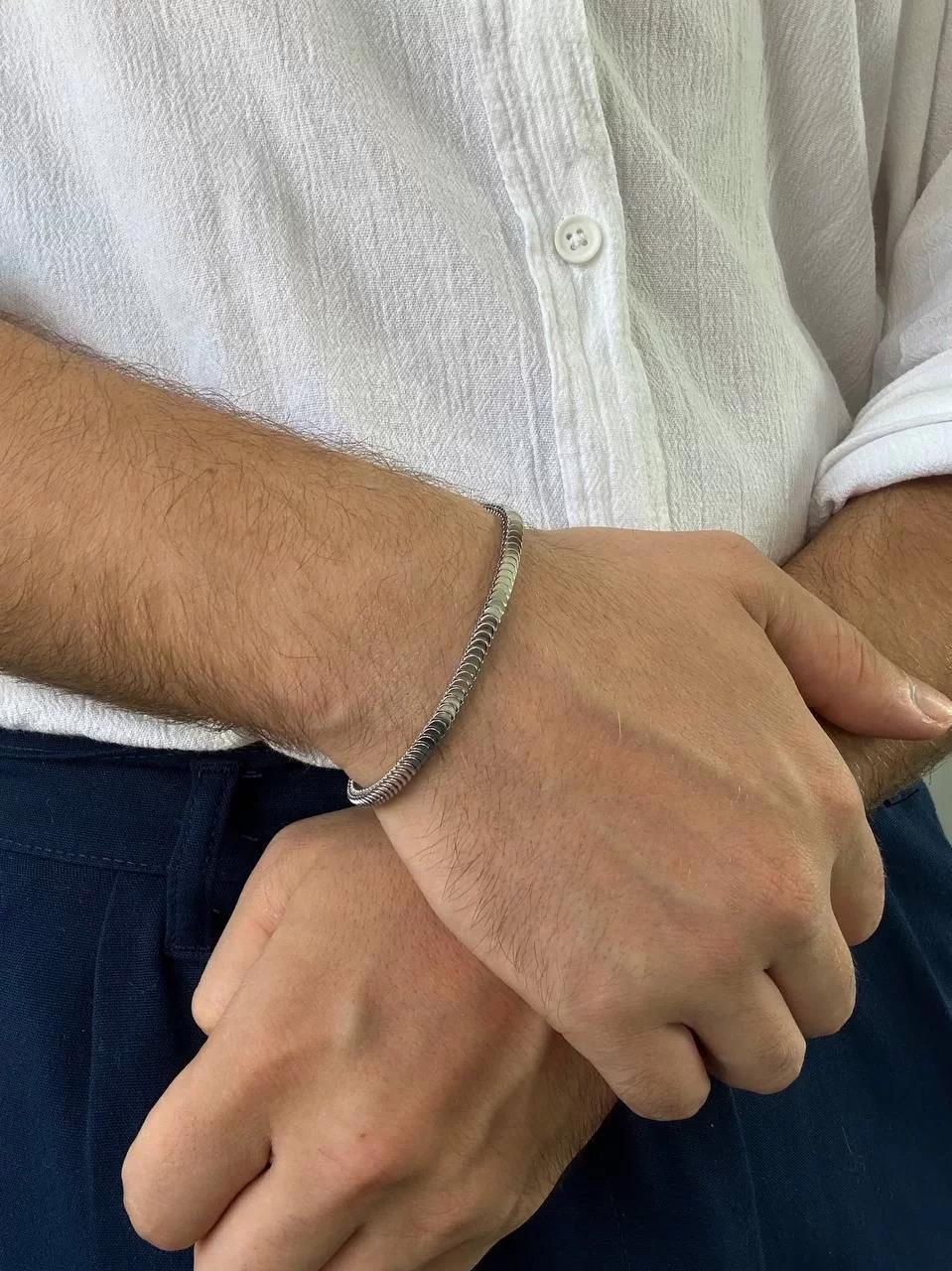 Silver Slim Snake Bracelet