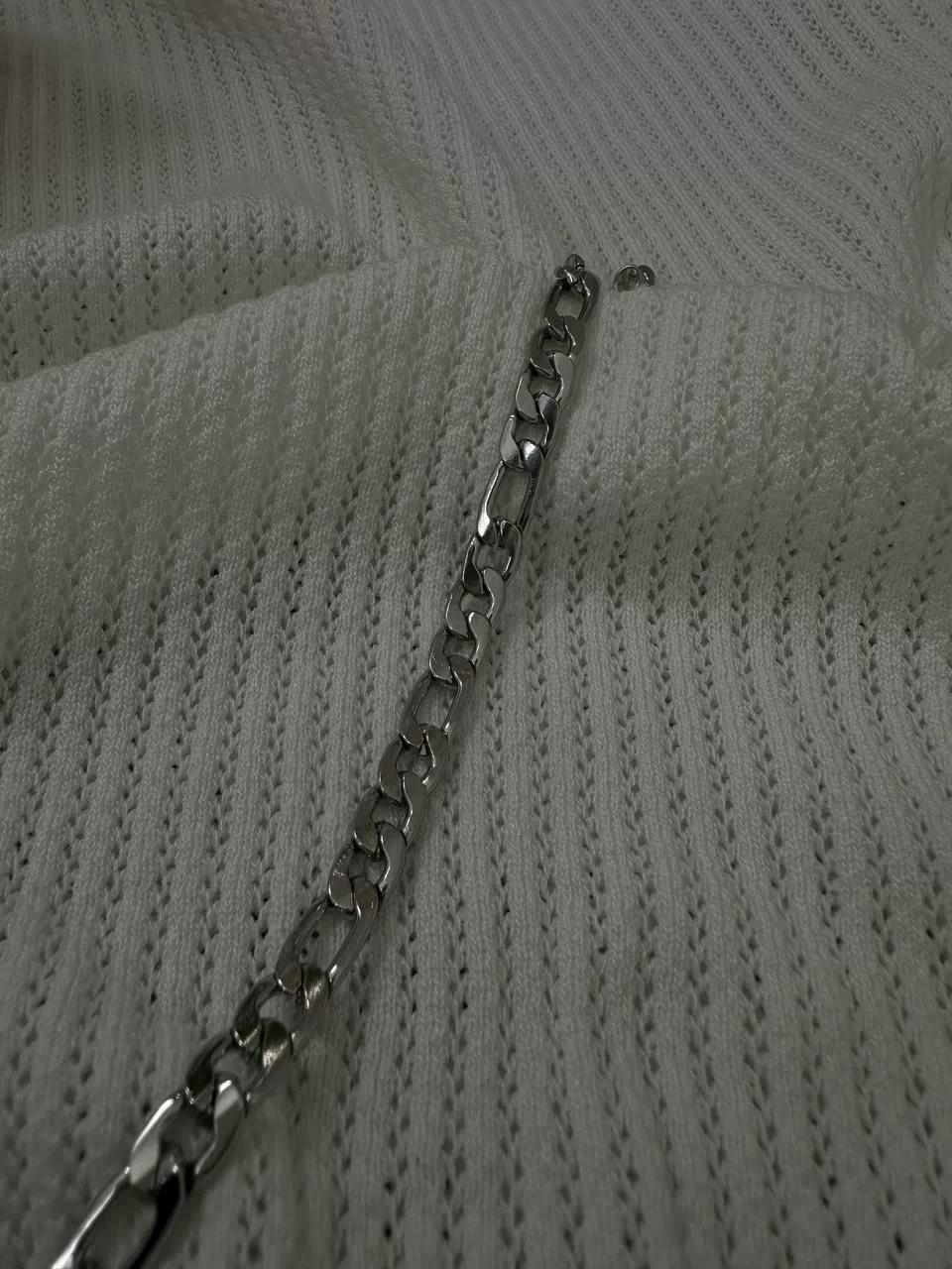 Silver Thick Figaro Bracelet