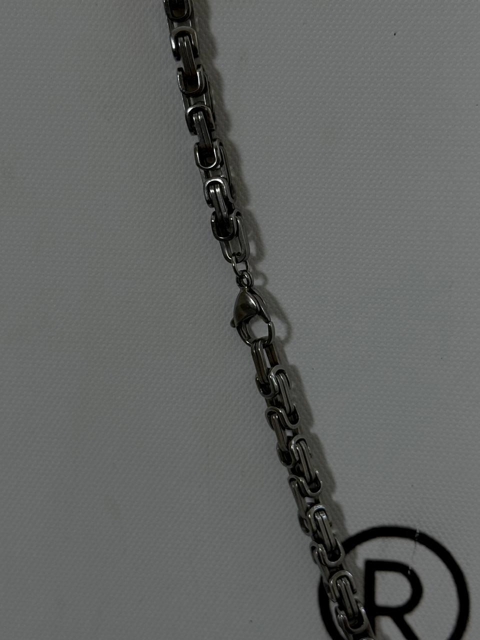 Silver Thick Steel Chain Necklace