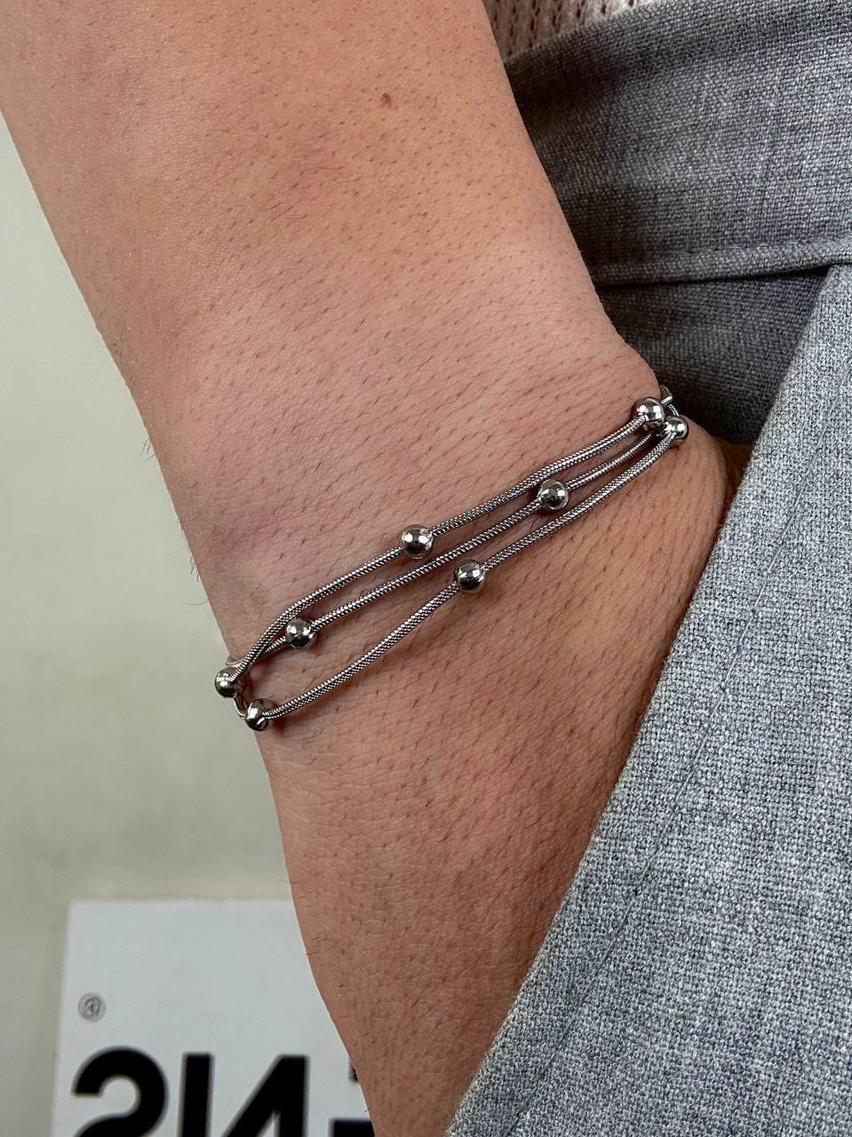 Silver Triple Ball Bracelet