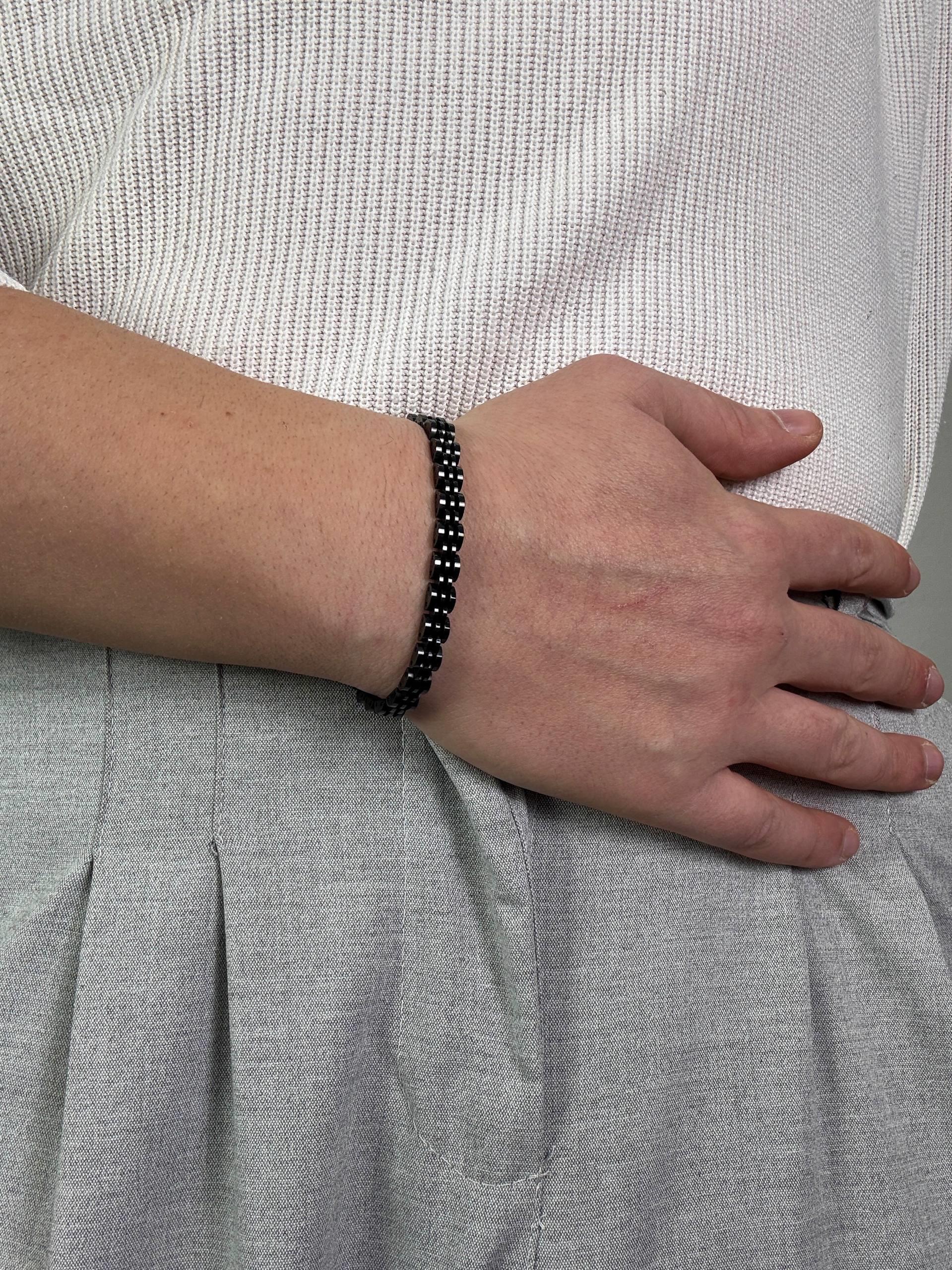 Slim Black Rolex Bracelet