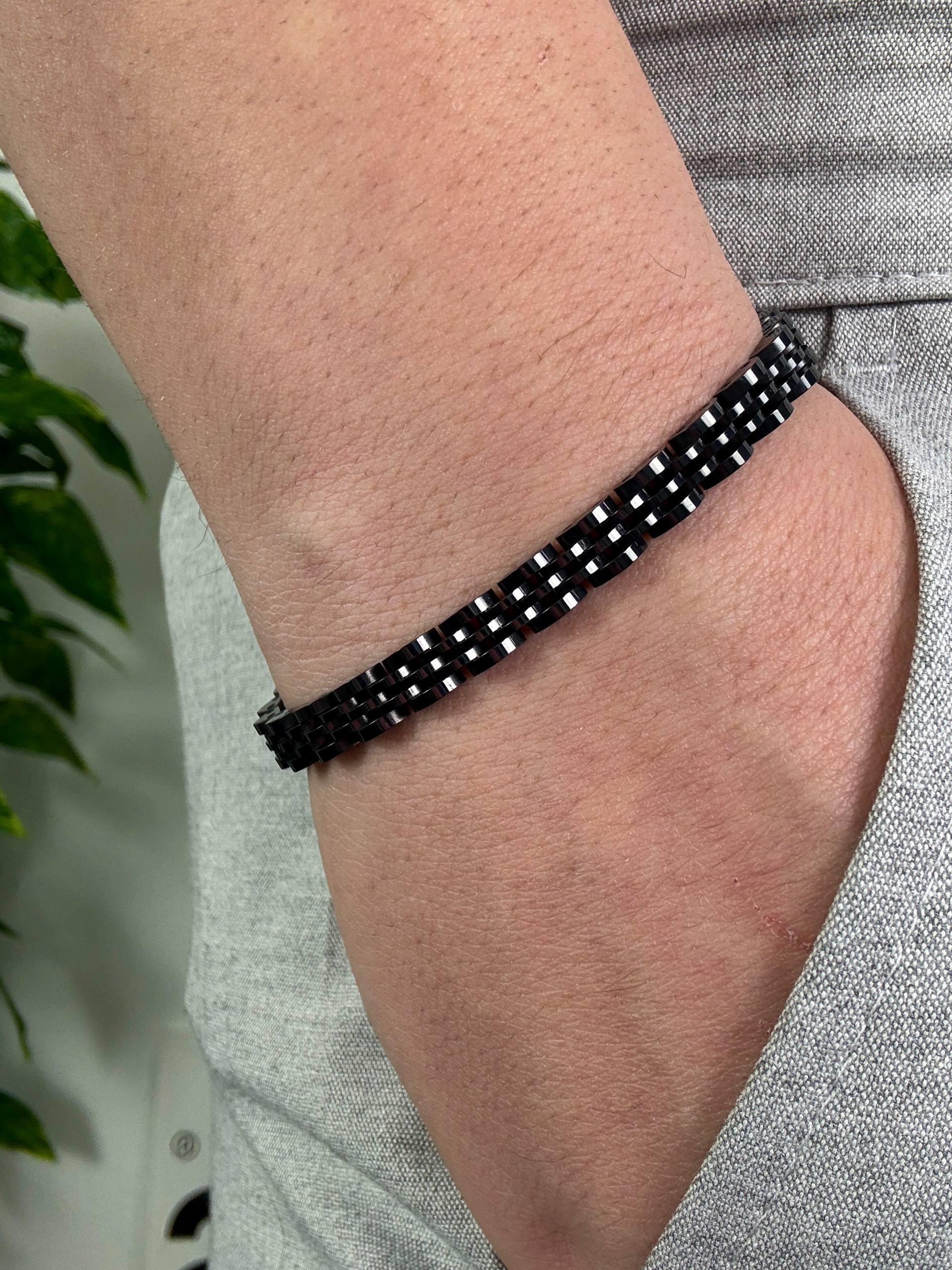 Slim Black Rolex Bracelet