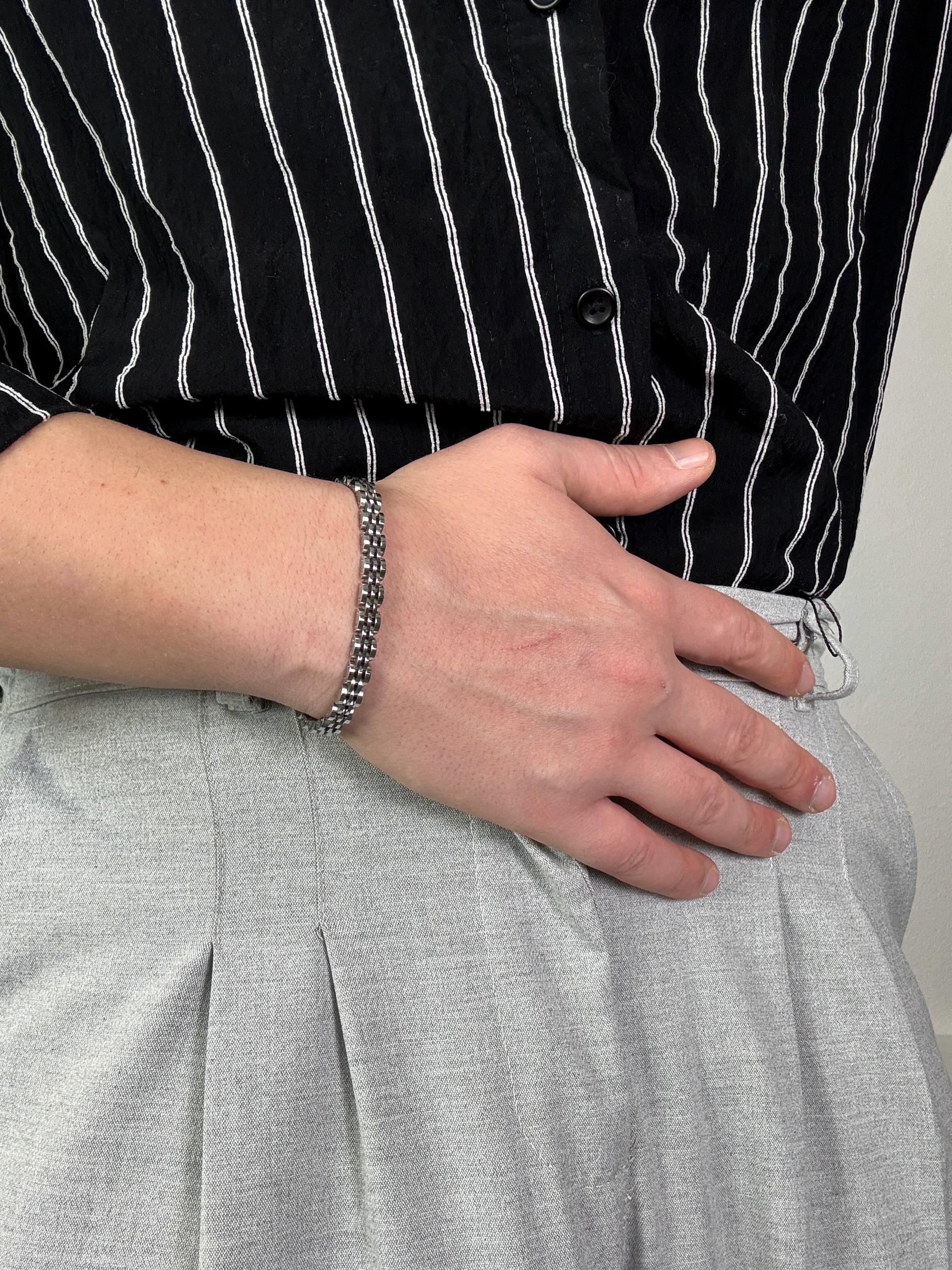 Slim Silver Rolex Bracelet