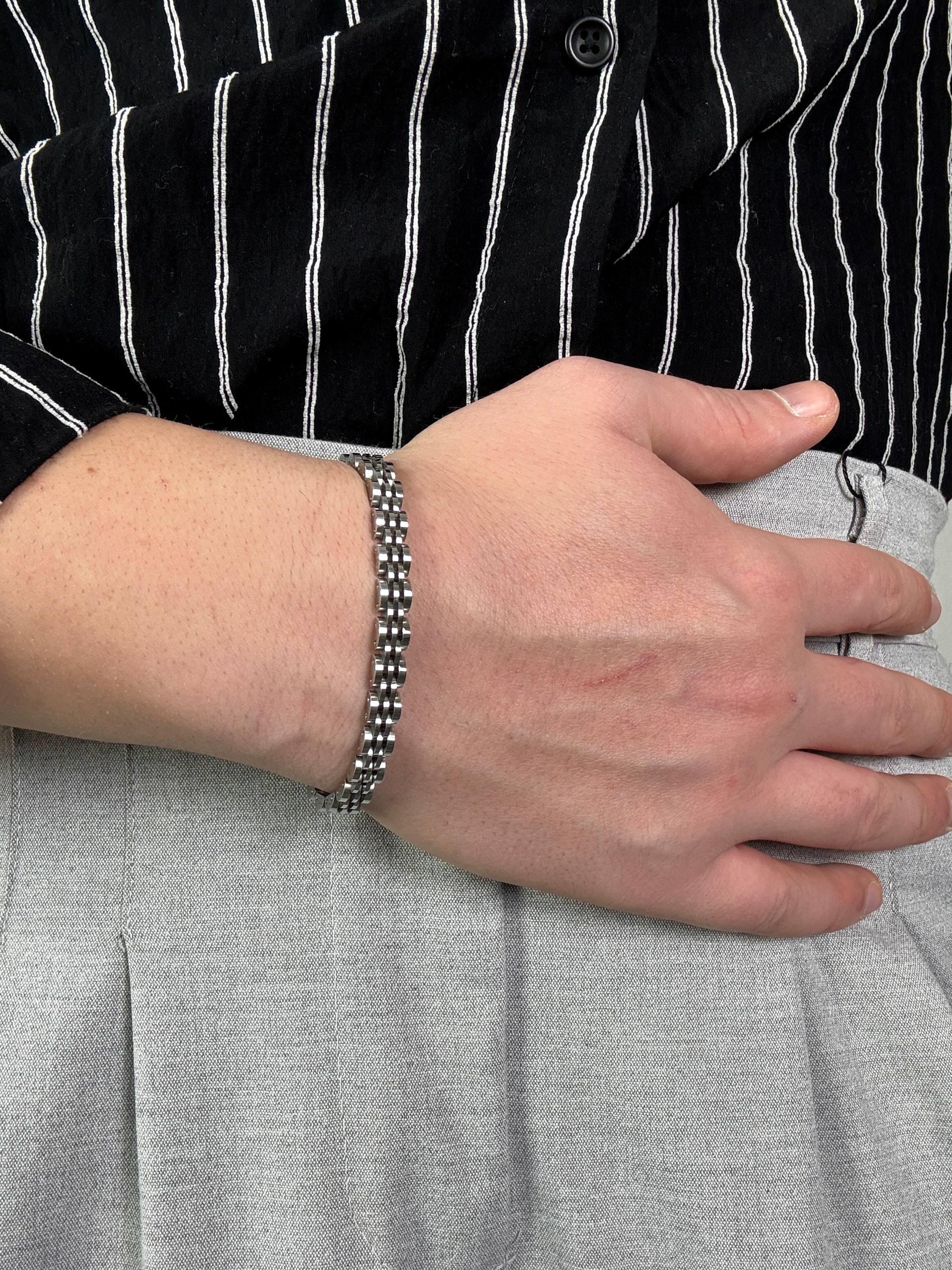 Slim Silver Rolex Bracelet
