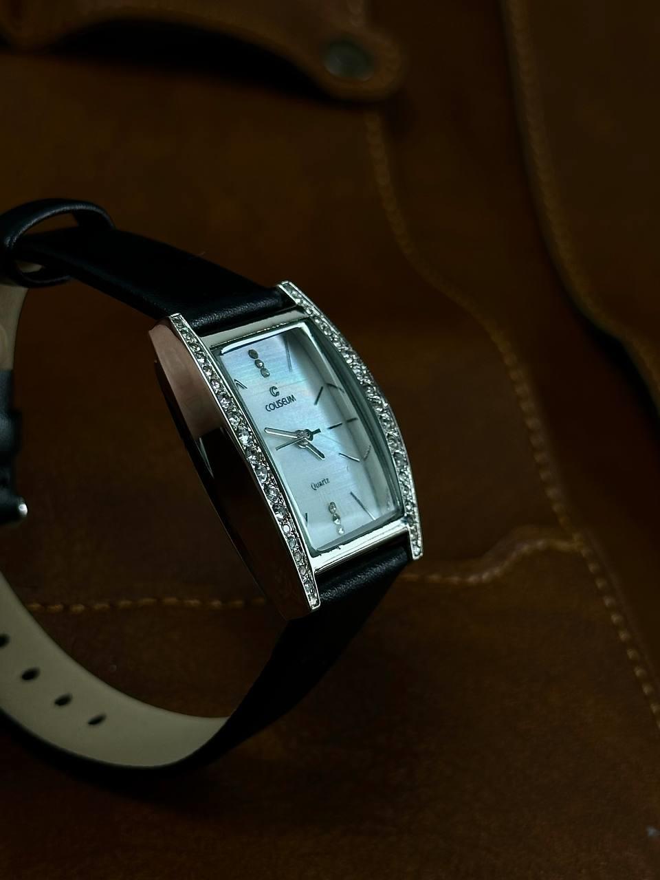 Women Black Cord Rocky Vintage Wristhwatch