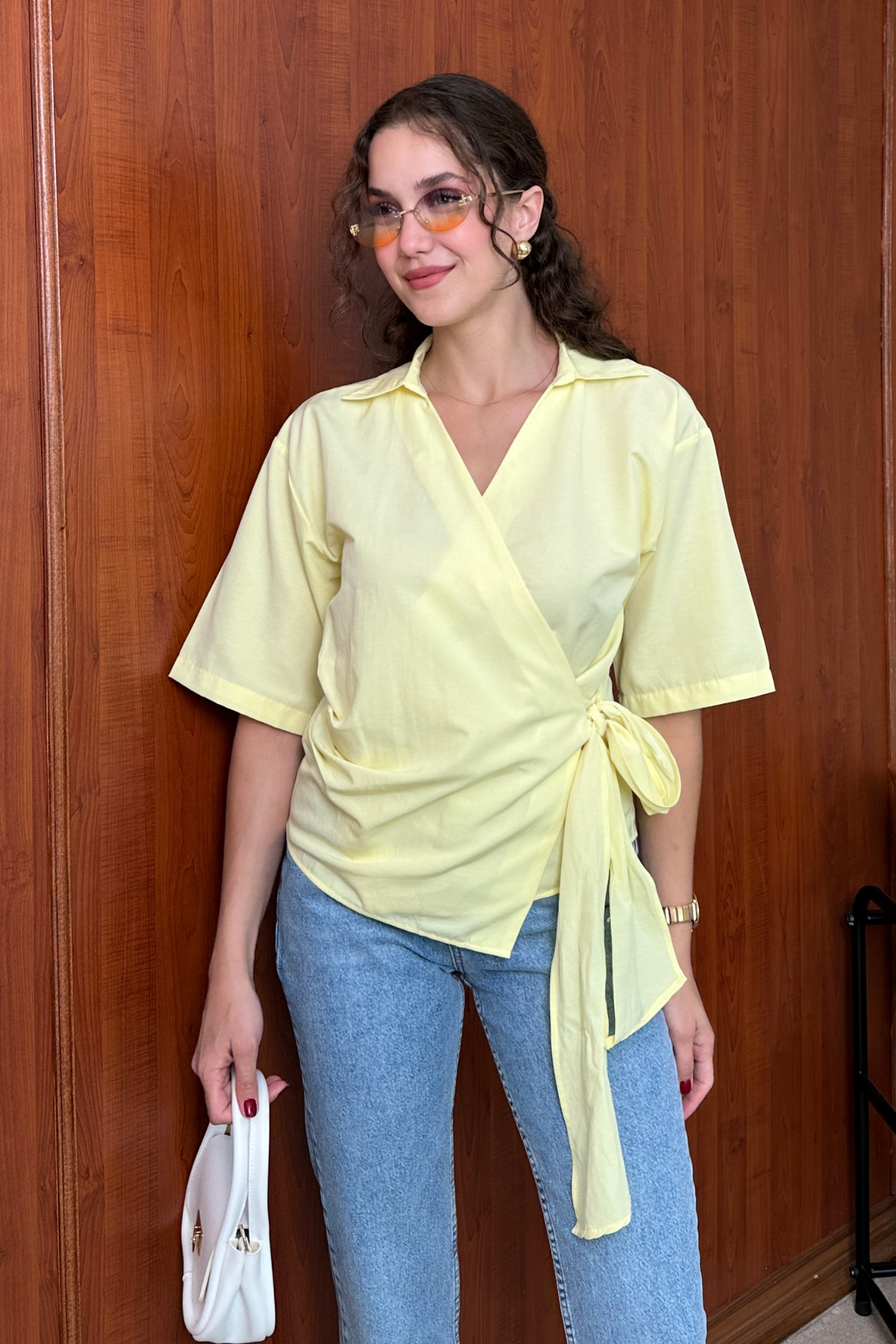 Bağlamalı Gömlek - SARI