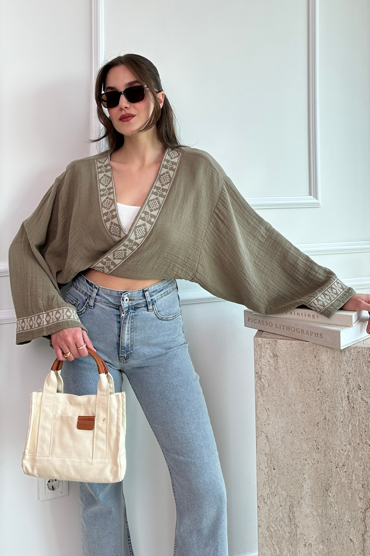 Bağlamalı Kimono - HAKİ