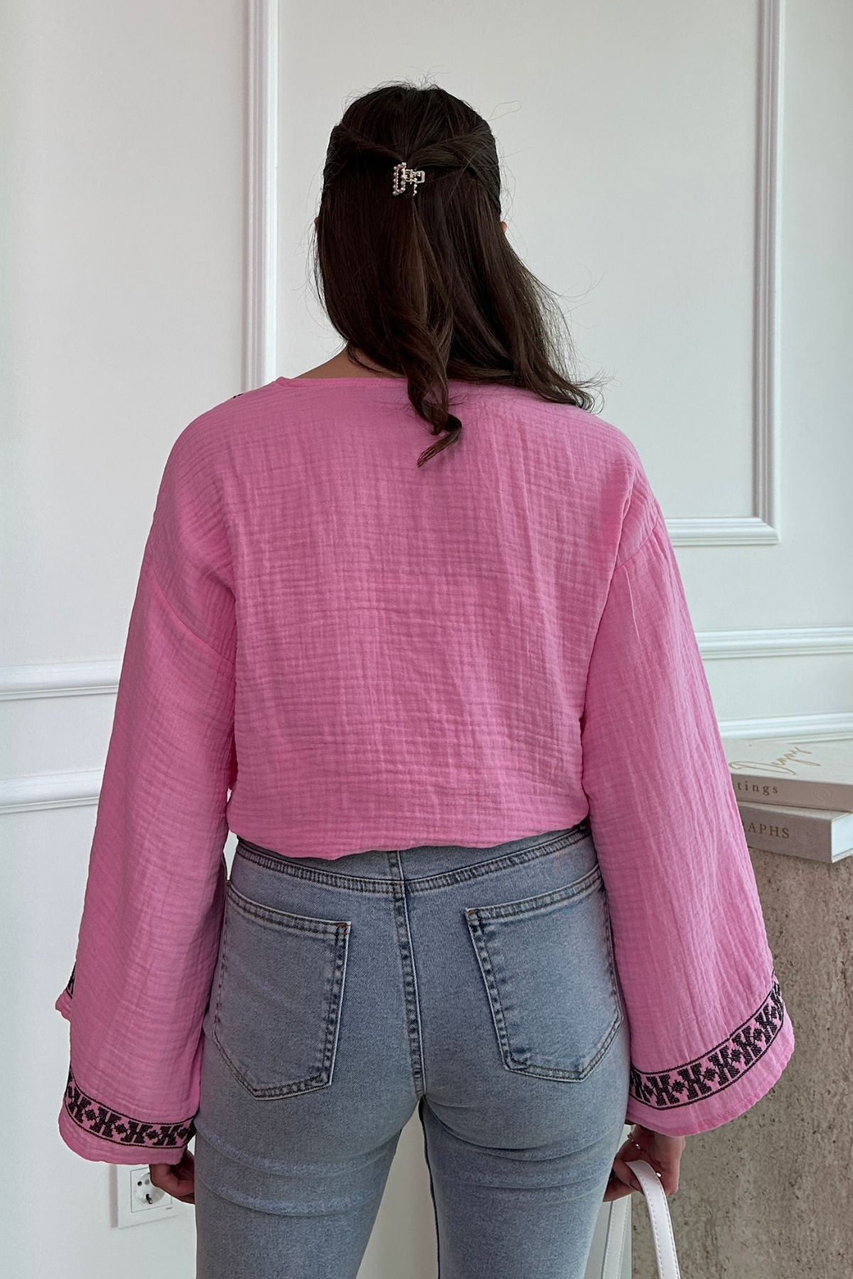 Bağlamalı Kimono - PEMBE