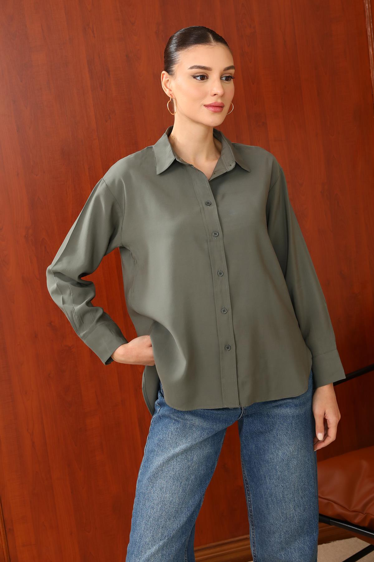 Basic Gömlek - Haki