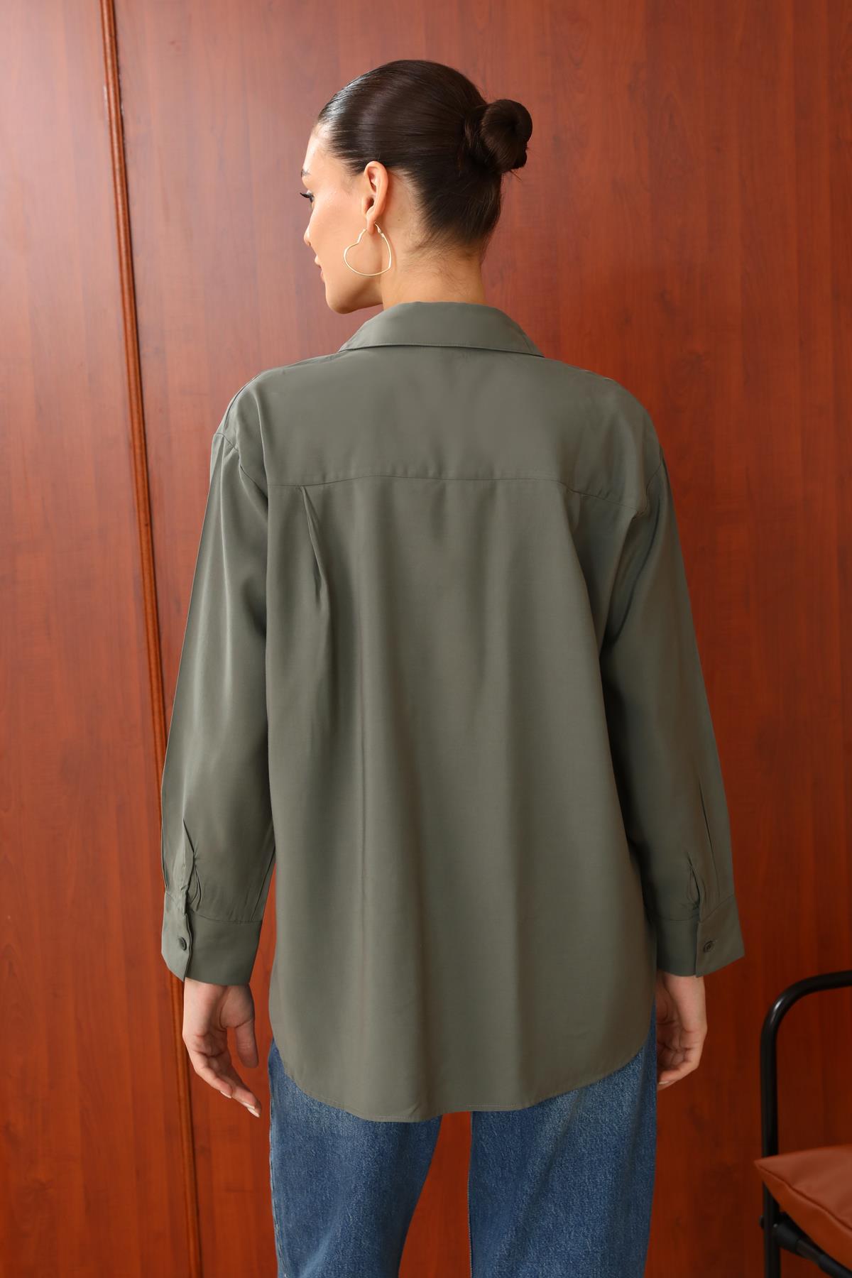 Basic Gömlek - Haki