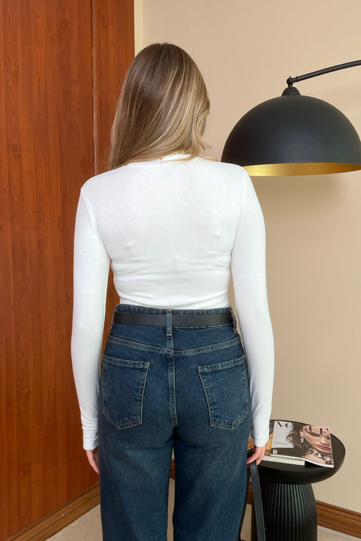 Bisiklet Yaka Basic - BEYAZ