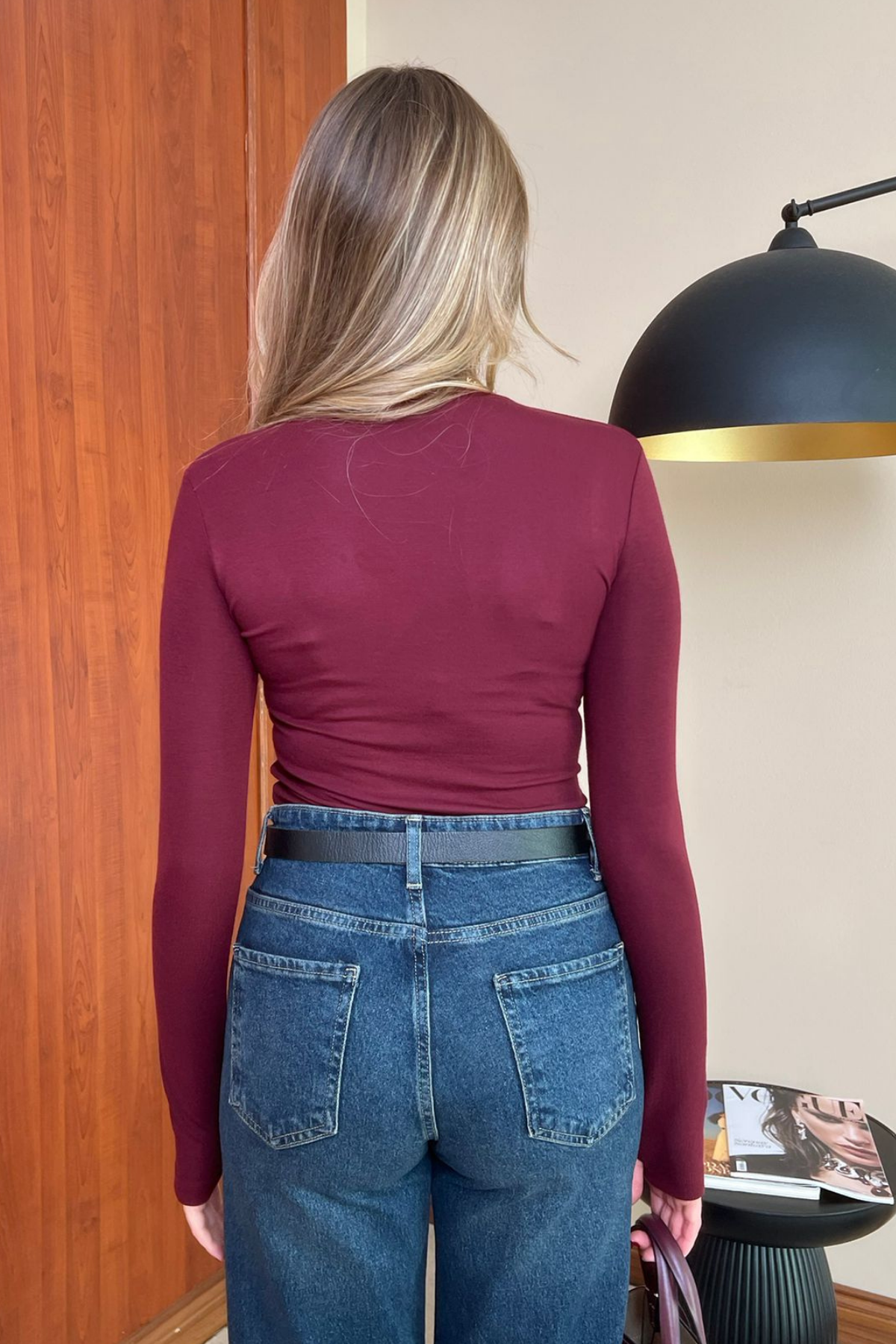 Bisiklet Yaka Basic - BORDO
