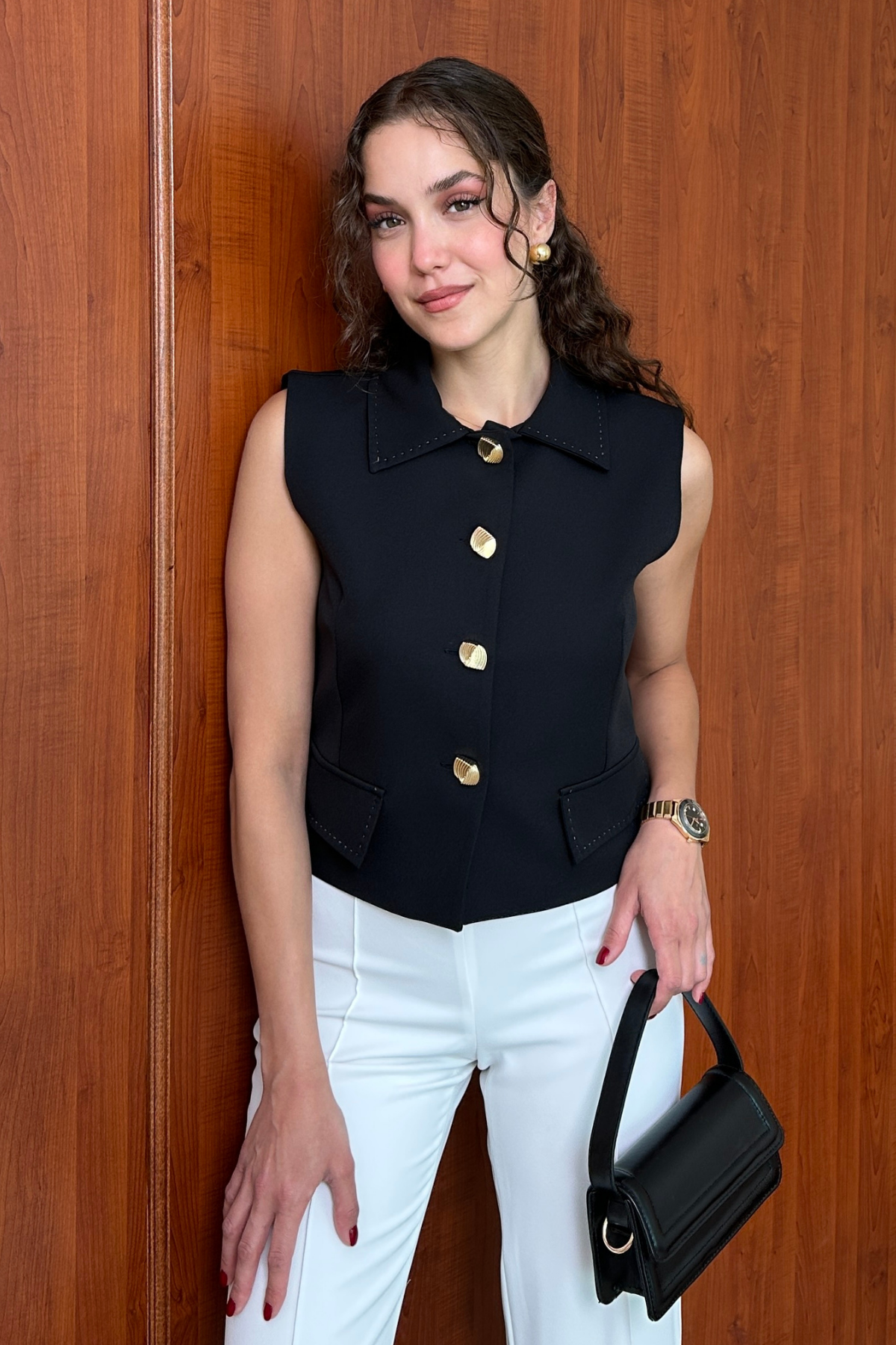Blazer Yelek - SİYAH