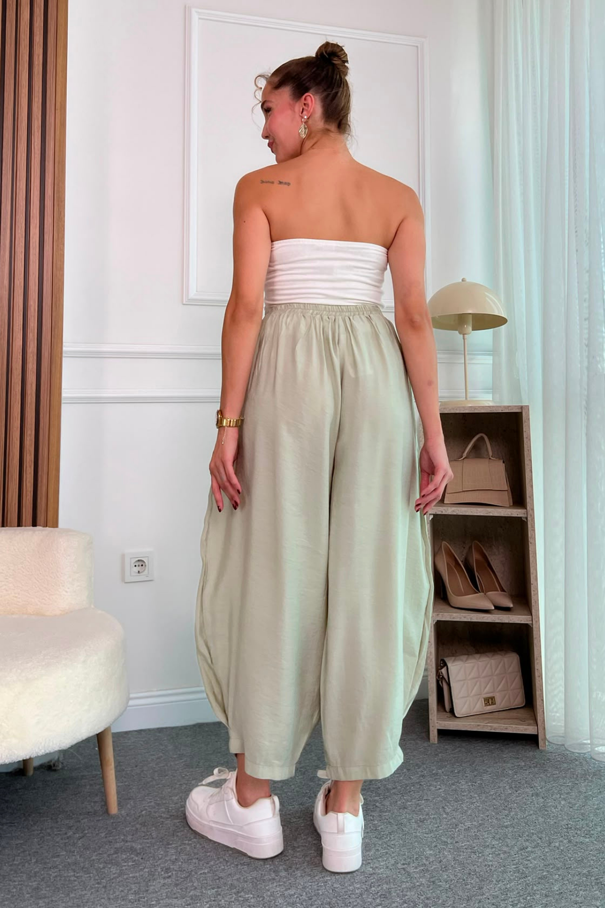 Cepli Modal Pantolon - YEŞİL