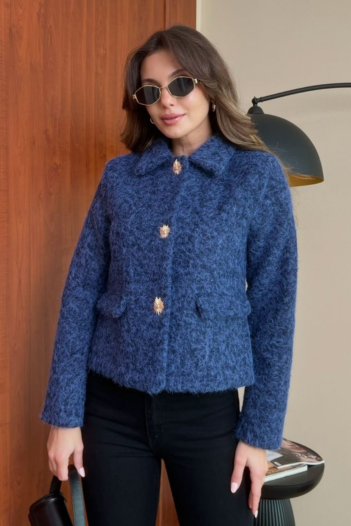Crop Kaşe Ceket - SAKS
