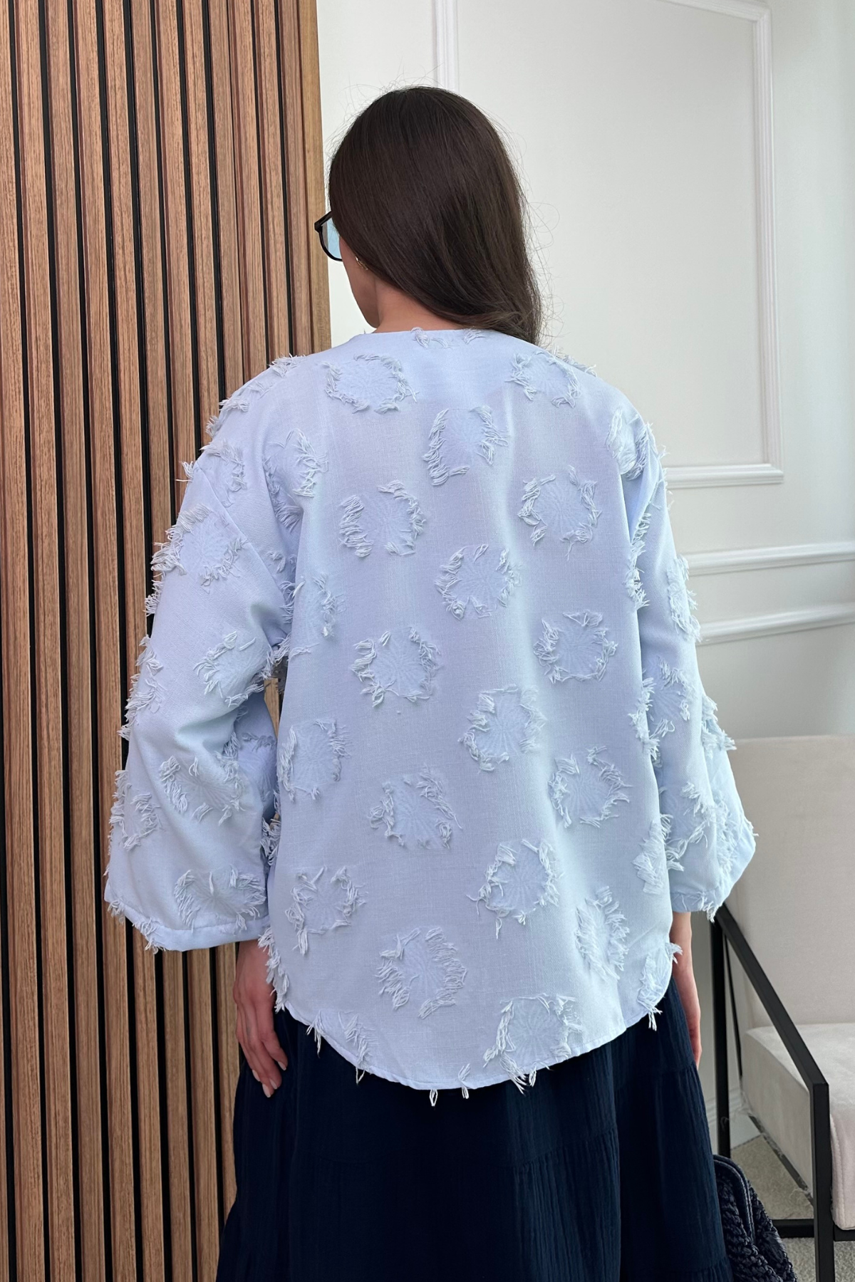 Dokulu Kimono - MAVİ