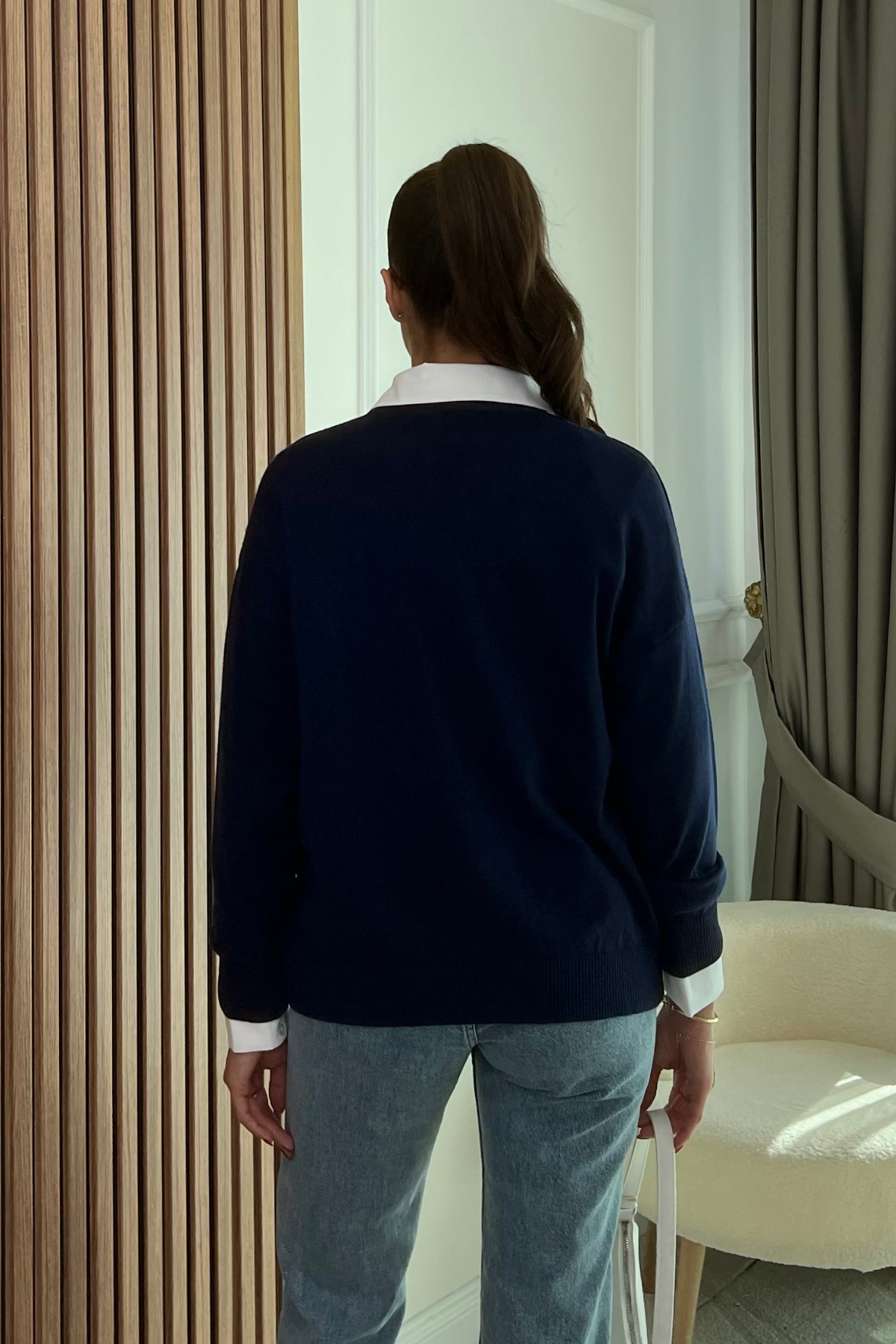 Mass Oversize Triko - LACİVERT