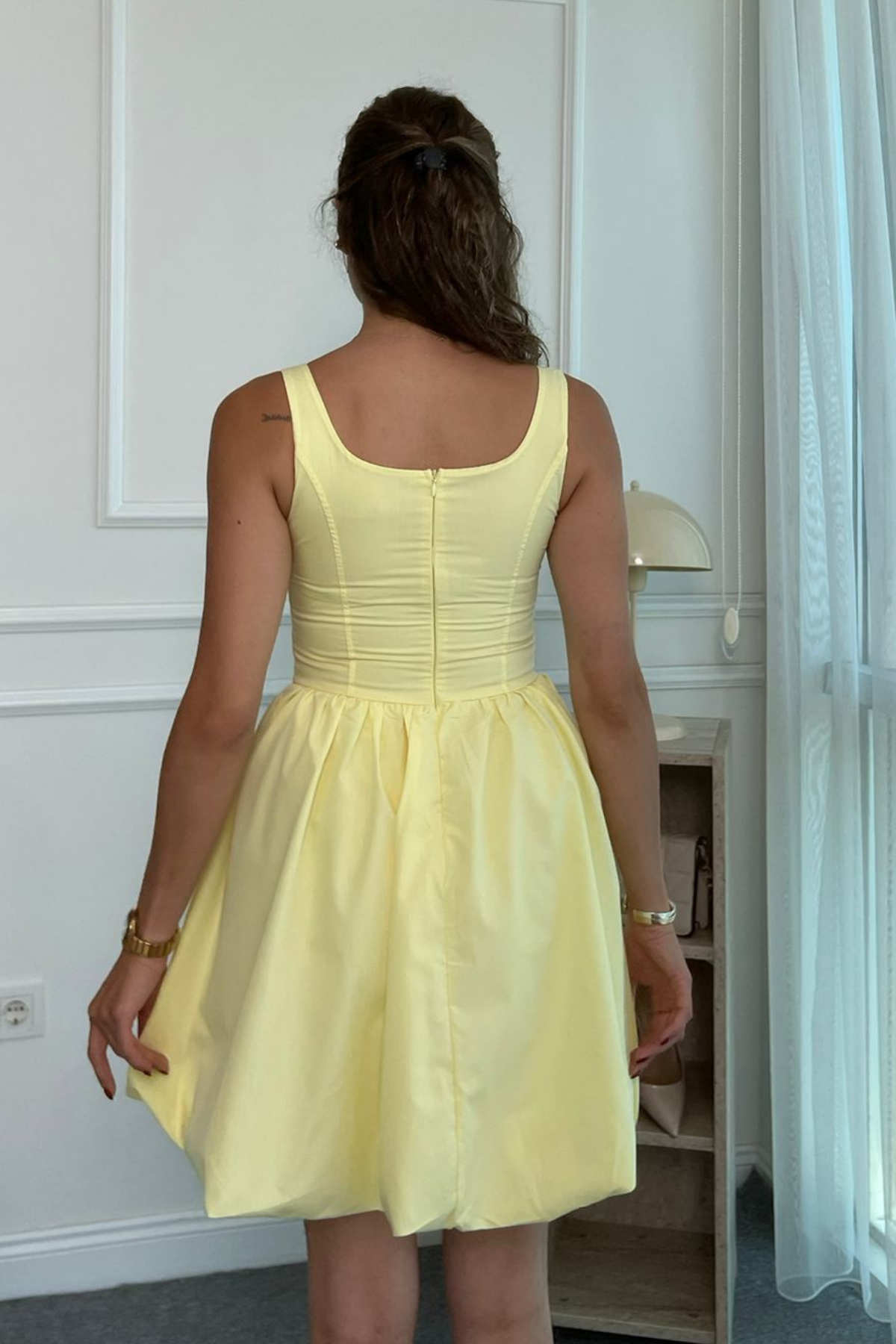 Mini Kloş Elbise - SARI