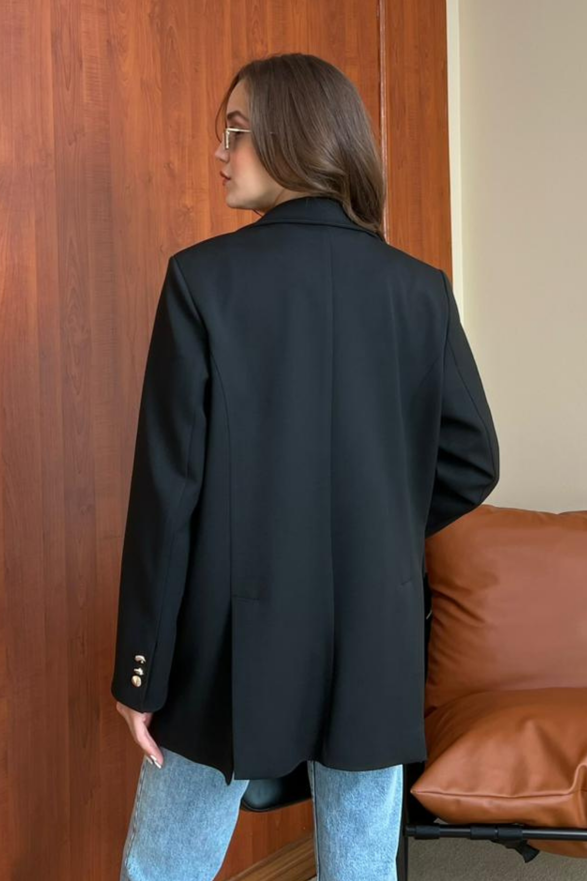 Oversize Blazer Ceket - SİYAH